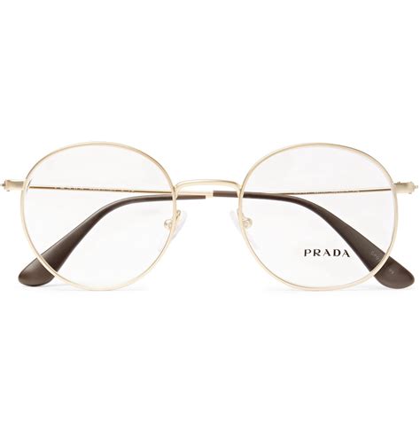 prada glasses gold frame|prada eye glasses frames.